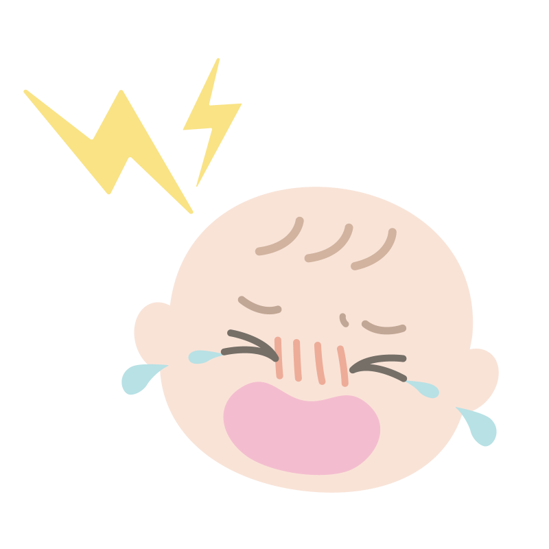 泣いてる子供のイラスト